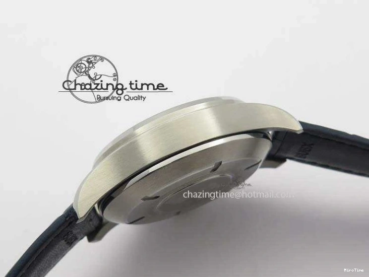 MIROTIME 0409 Pilot Chrono SS IW387809 ZF 1:1 Best Edition Silver Dial Blue Numbers On Blue Leather Strap A Lightweight 7263